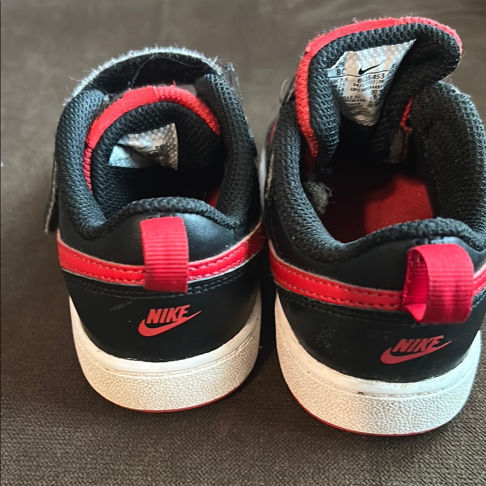Nike Red and Black Velcro Sneakers - Picture 2 of 5